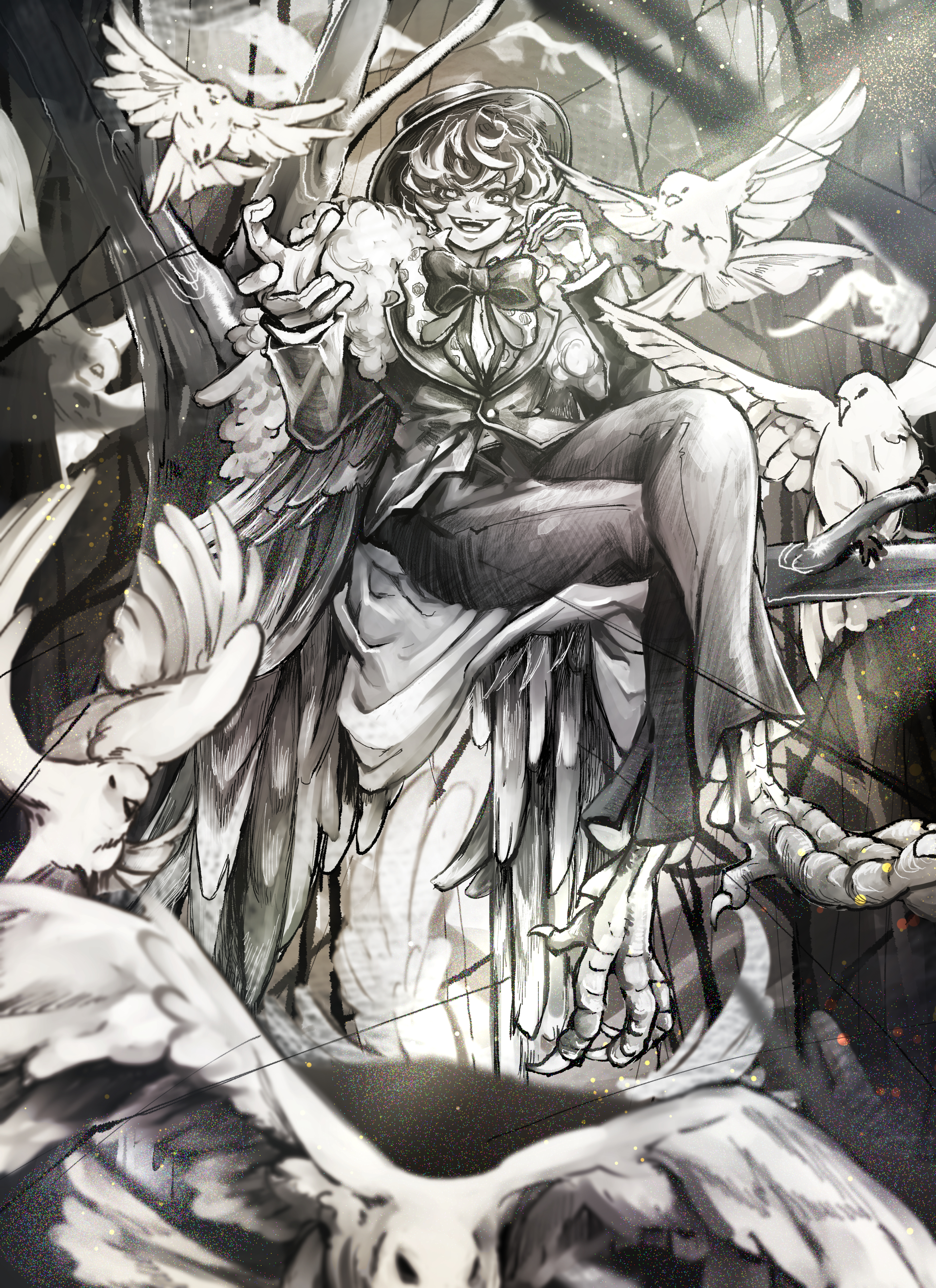 【オリジナル】グリザイユの習作-1