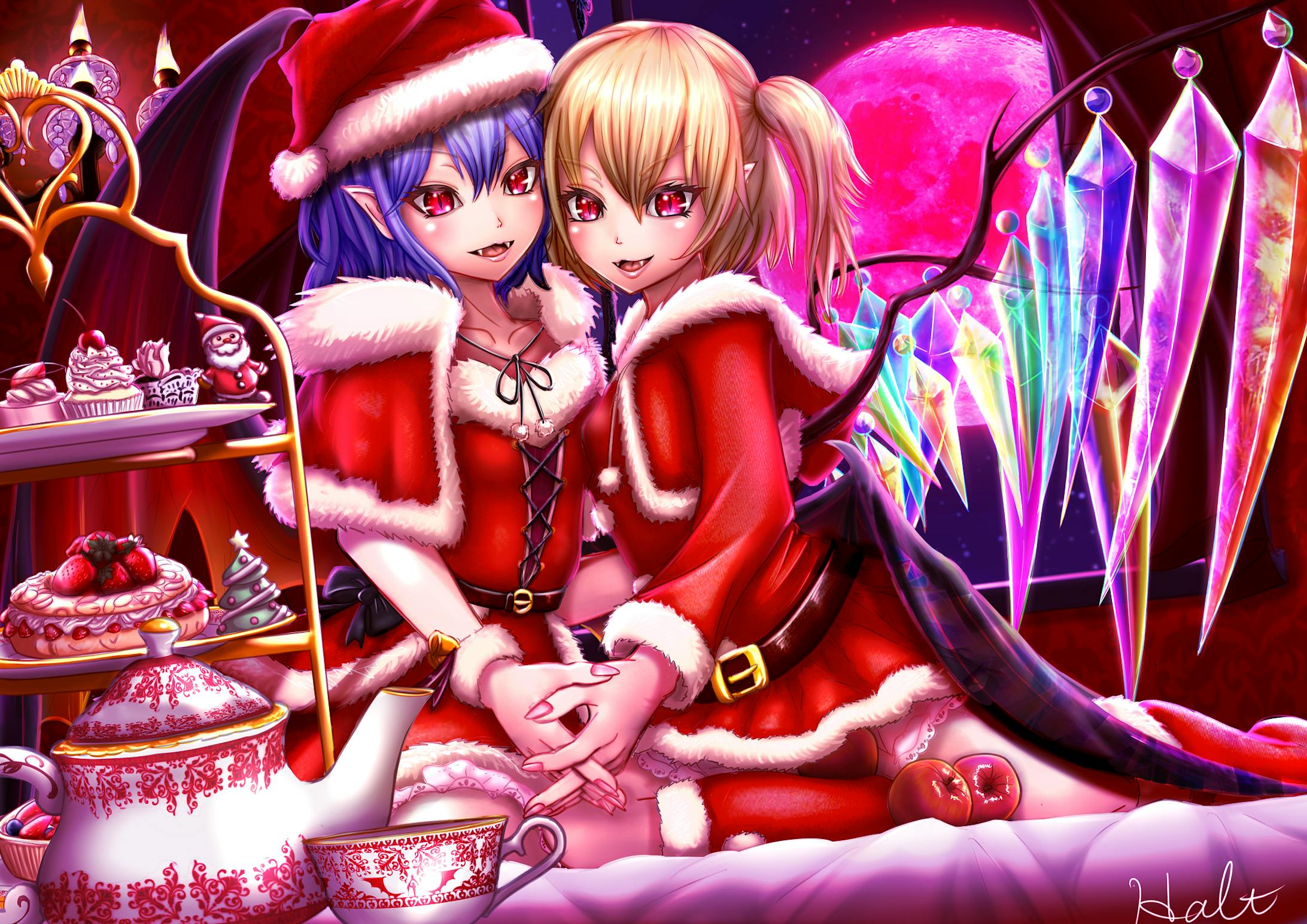 スカーレット姉妹クリスマスイラスト 二次創作 スカーレット姉妹クリスマスイラスト 二次創作