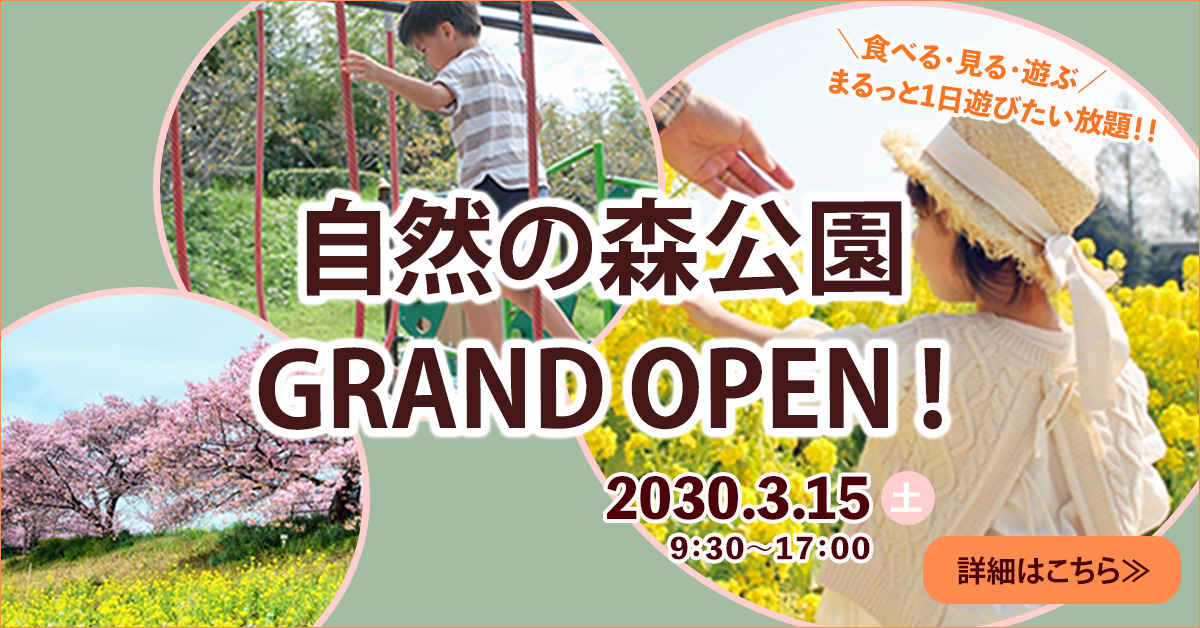 新しくOPENする公園へのサイト誘導バナー(架空)-1