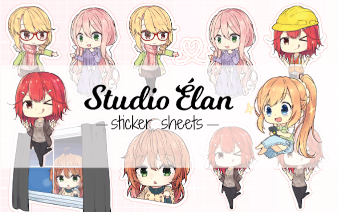[Graphic Design/ Illustration] Studio Élan - Kickstarter Sticker Illustrations/ Graphics
