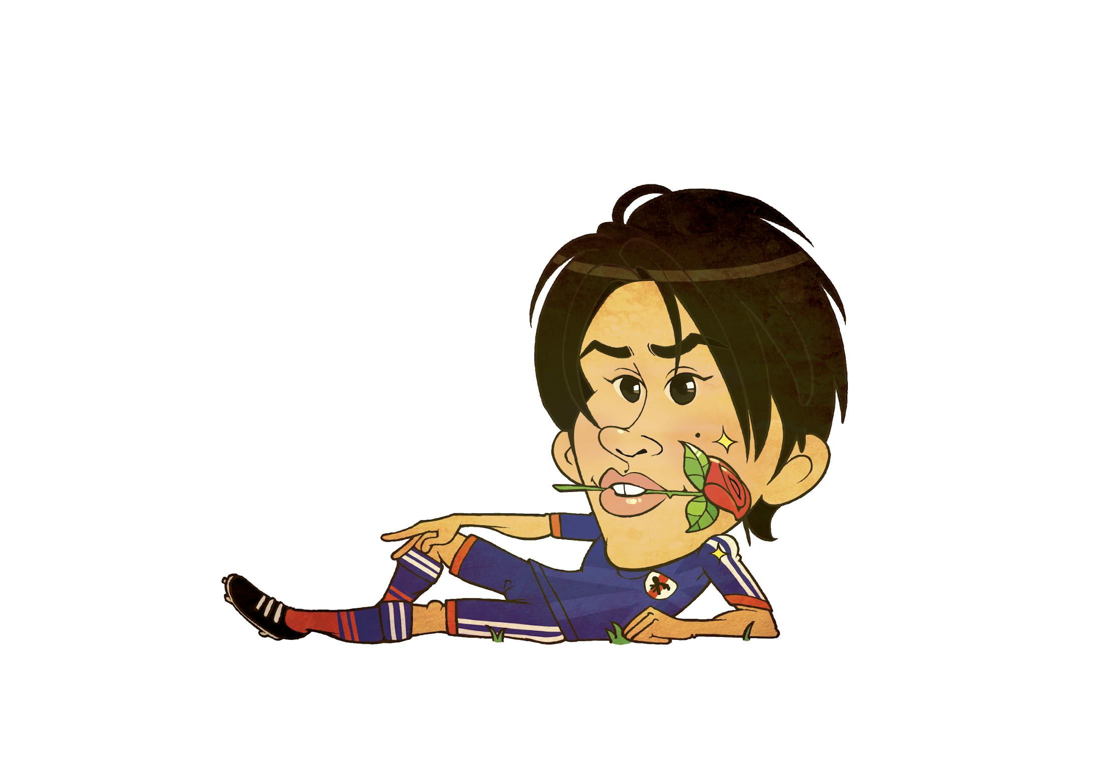 似顔絵イラスト 男子サッカー選手 監督 似顔絵イラスト 男子サッカー選手 監督