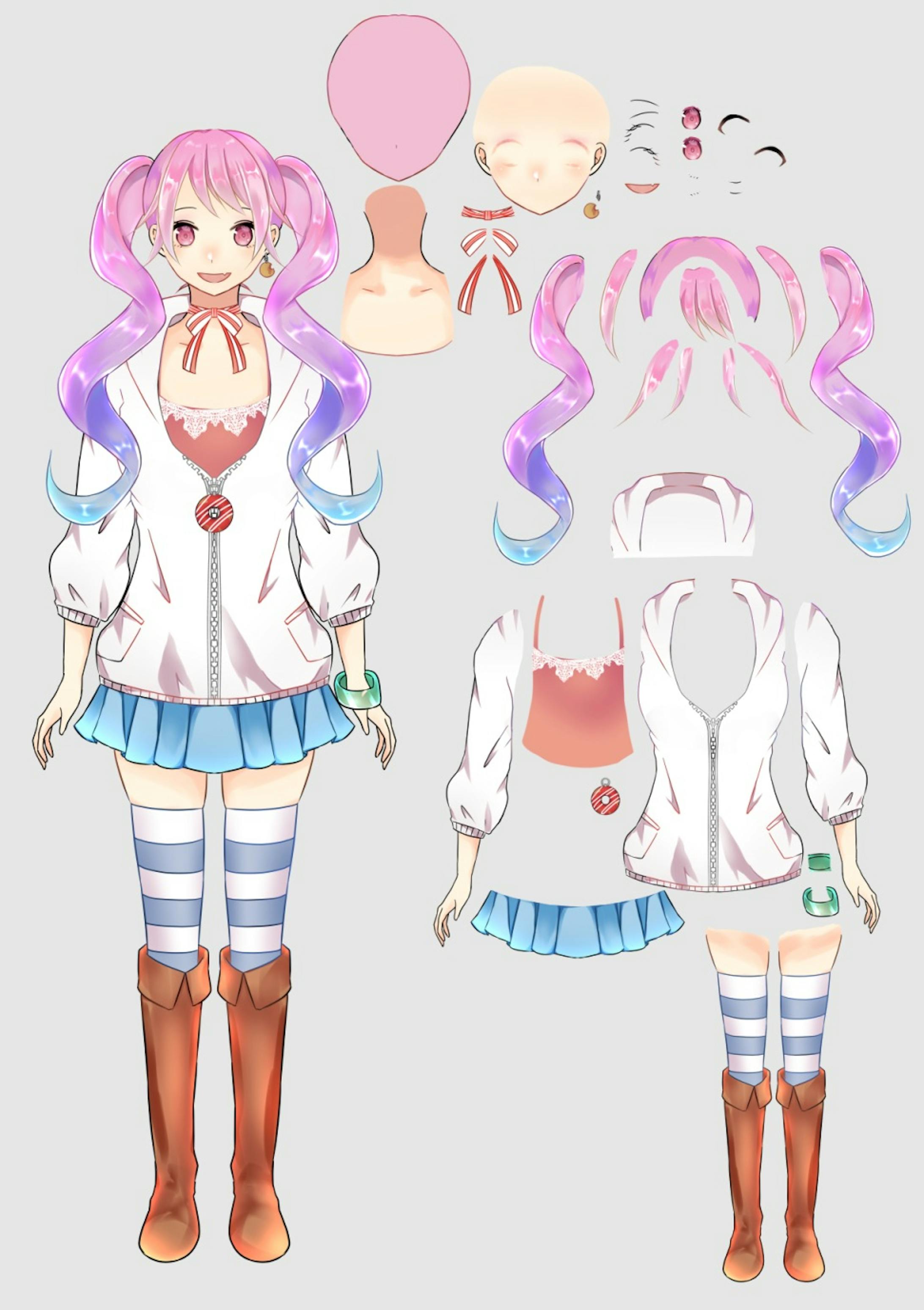 パーツ分けイラスト パーツ分けイラスト