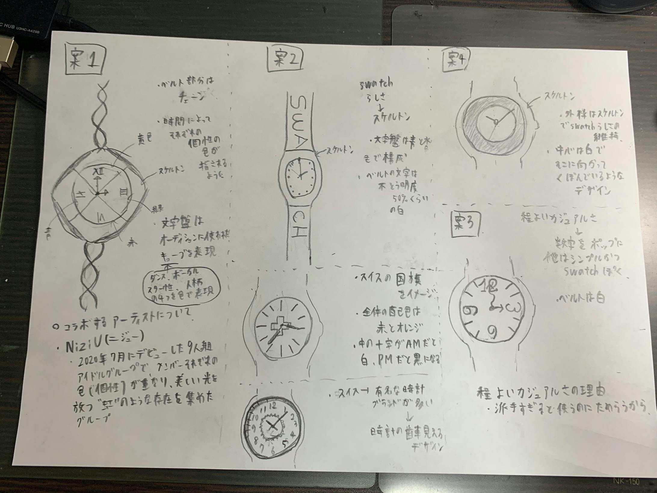 デザイン案スケッチ デザイン案スケッチ