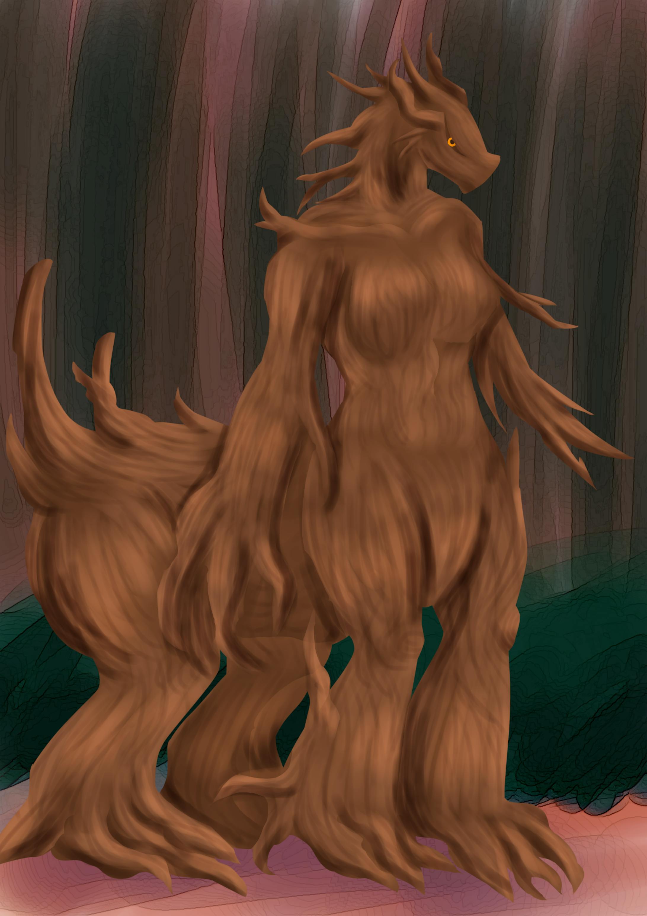 厚塗り風クリーチャーイラスト