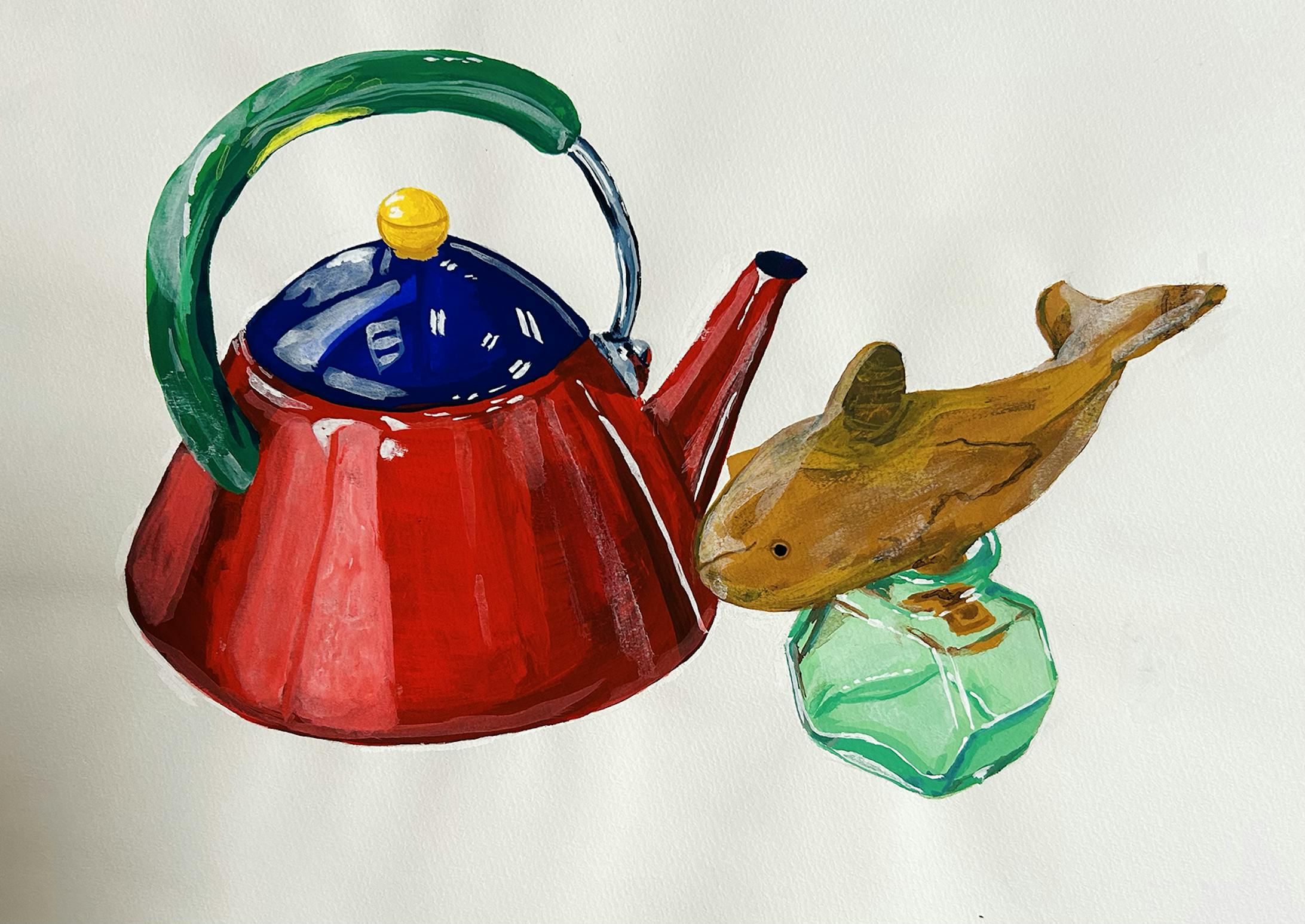 着彩デッサン(アクリル絵の具)-1