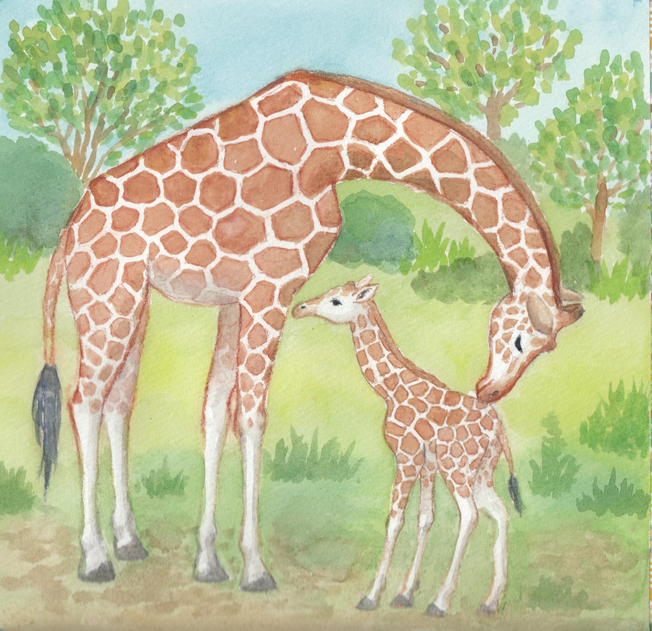 きりんのおやこ-1