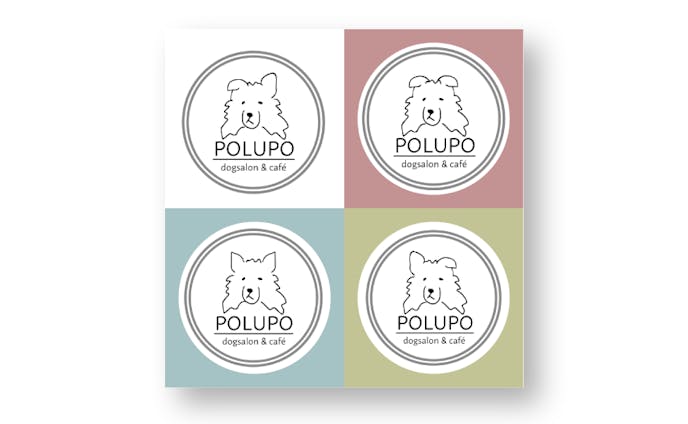 【デザイン】dogsalon & cafe POLUPOロゴ