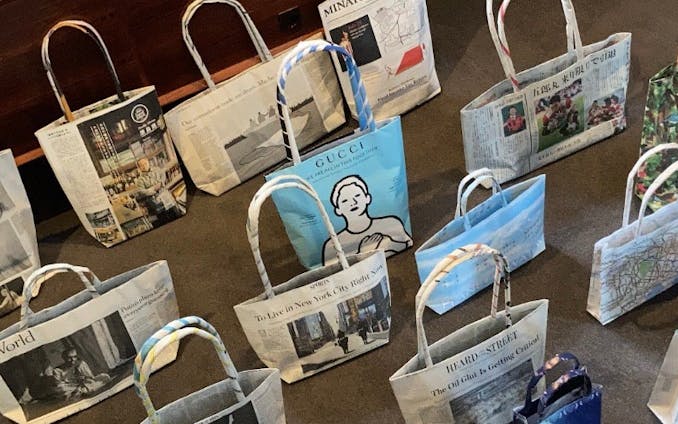  Newspaper Bags to Reduce Plastics
