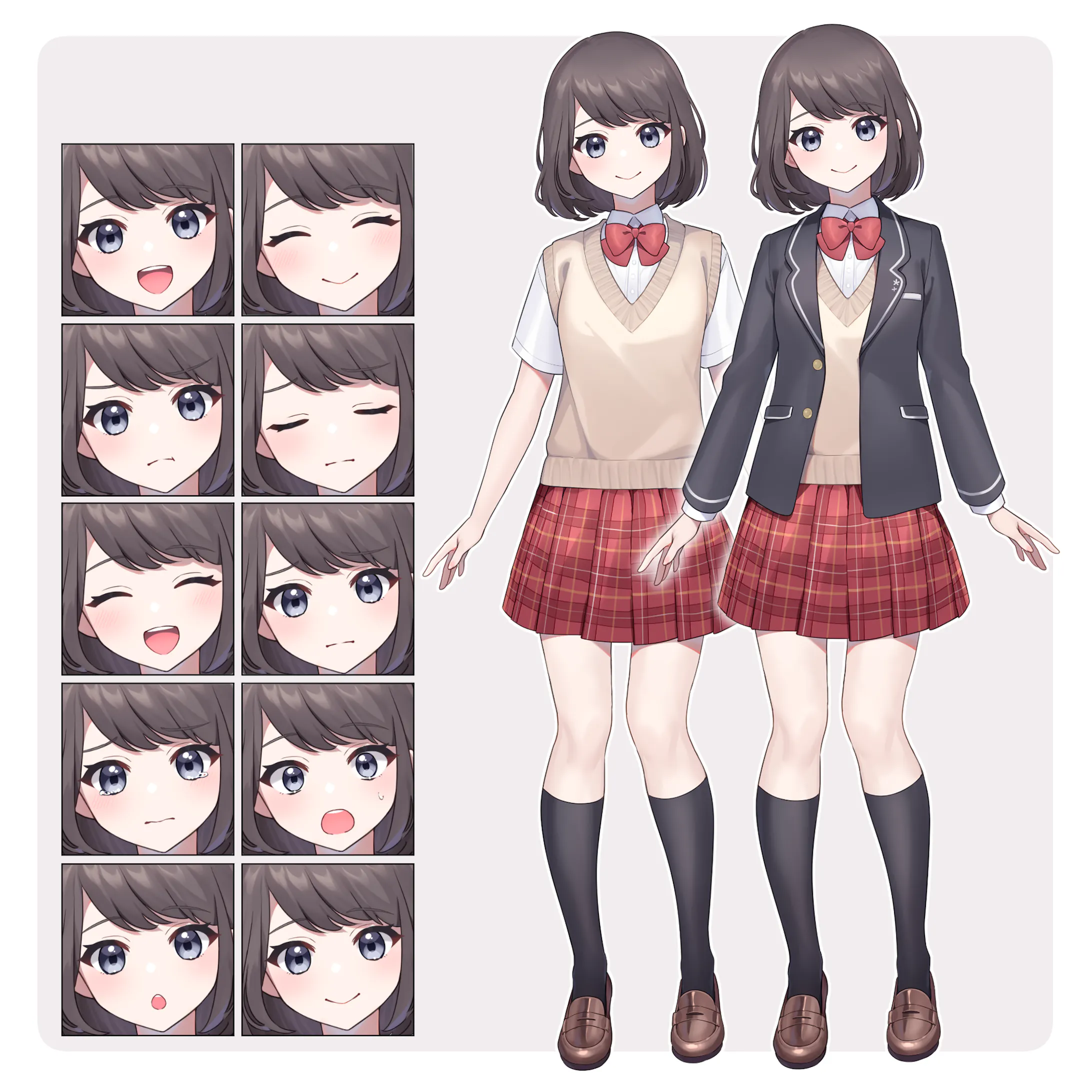 立ち絵 学生服女の子