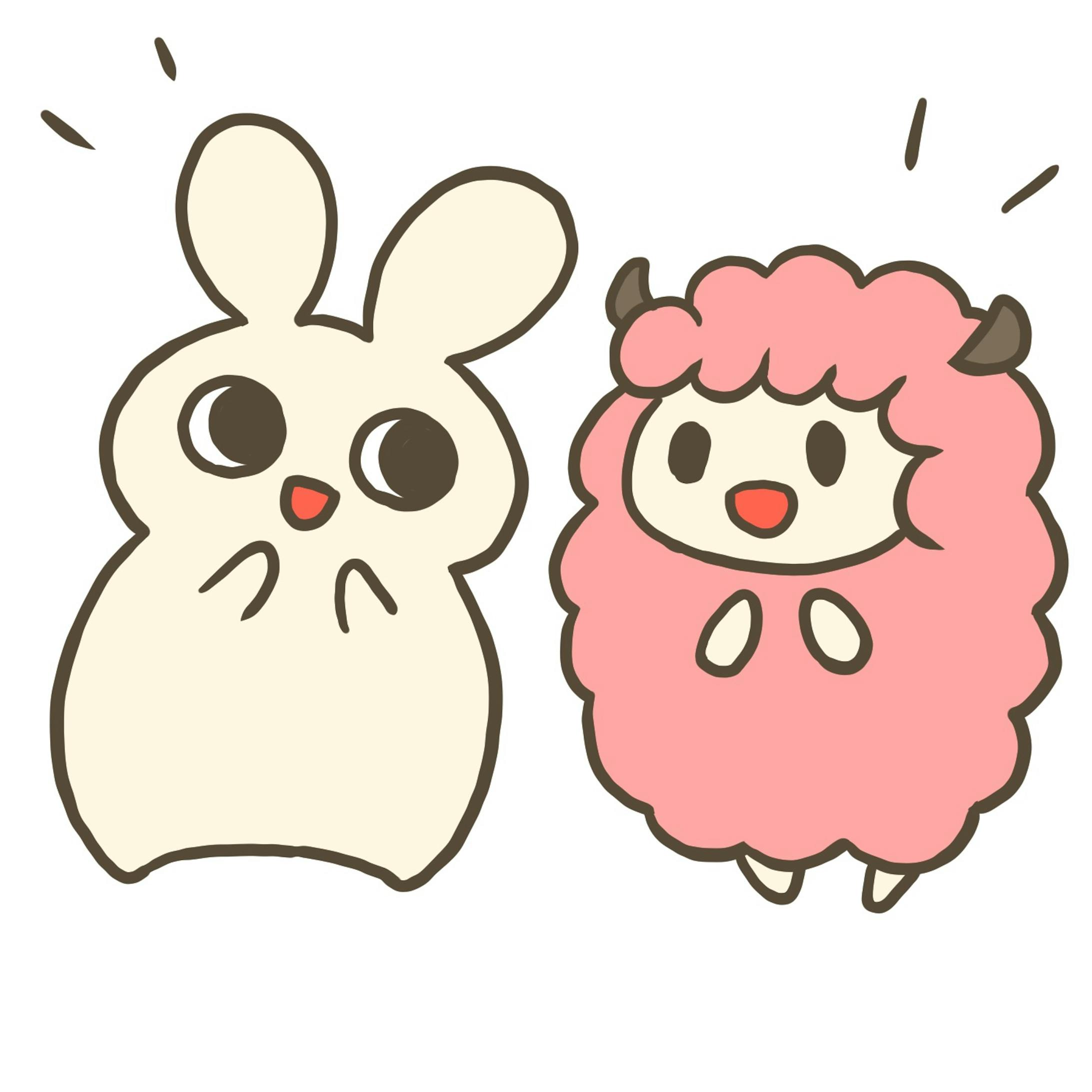 うさたんとひつじさん うさたんとひつじさん
