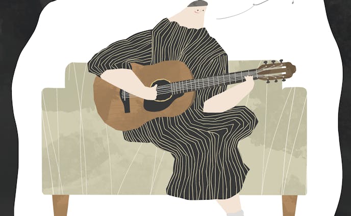 ギターを弾く女性 Woman playing guitar