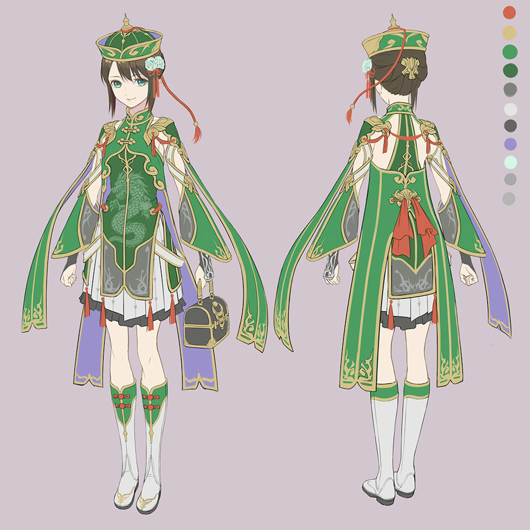 中華風衣装キャラクターデザイン 中華風衣装キャラクターデザイン