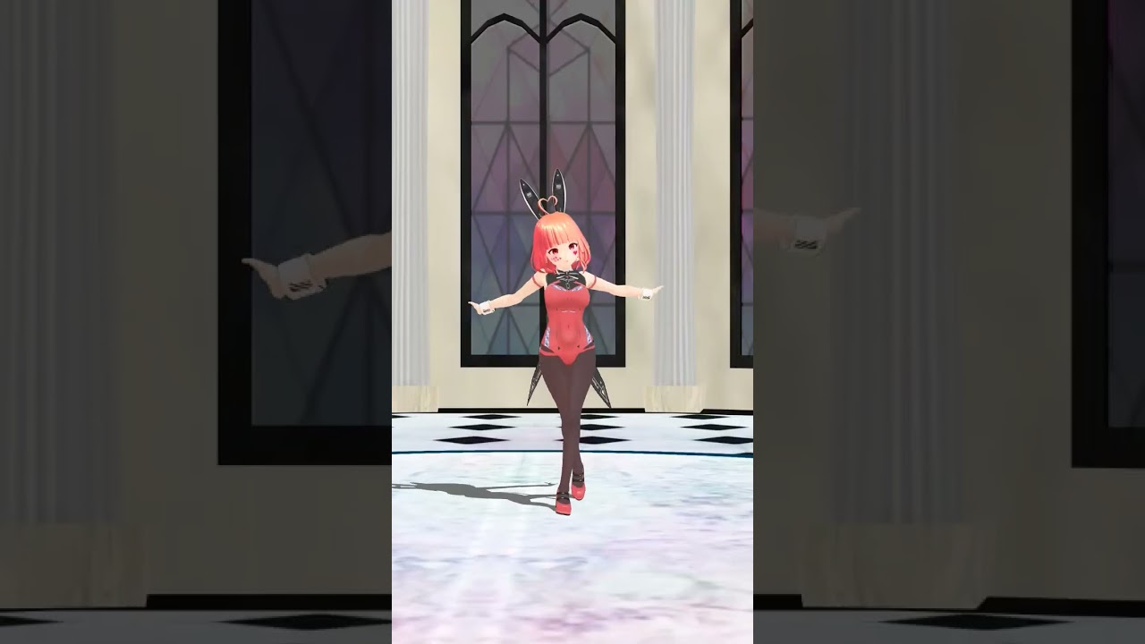 【MMD】可愛いバニーガール衣装で初音ミクのラビットホール踊ってみた【新人Vturver綿愛苺ぁぃる】 #vtuber #mmd #踊ってみた#ラビットホール #バニーガール #shorts