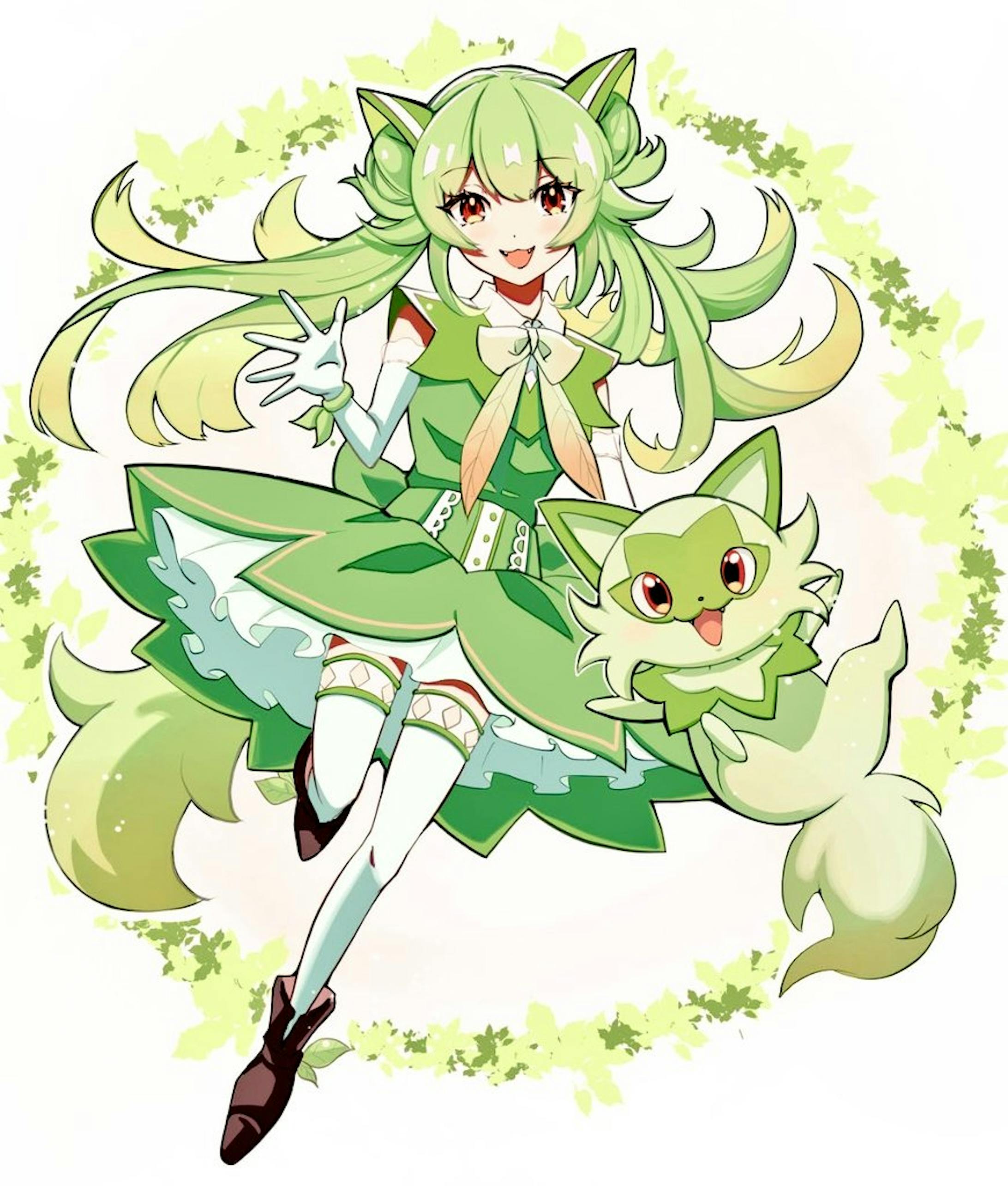 2次創作　ニャオハの擬人化-1