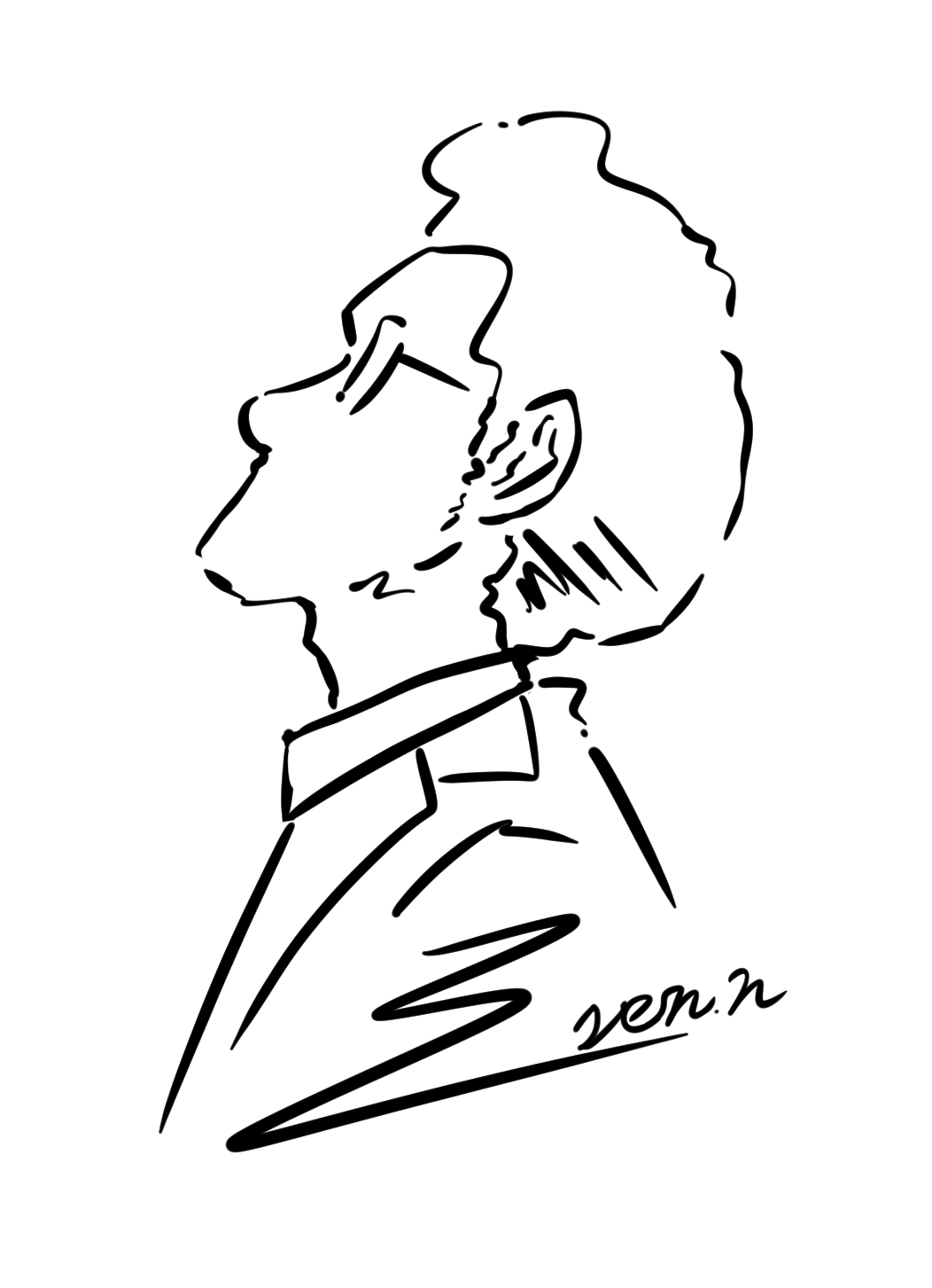 ダンディな横顔