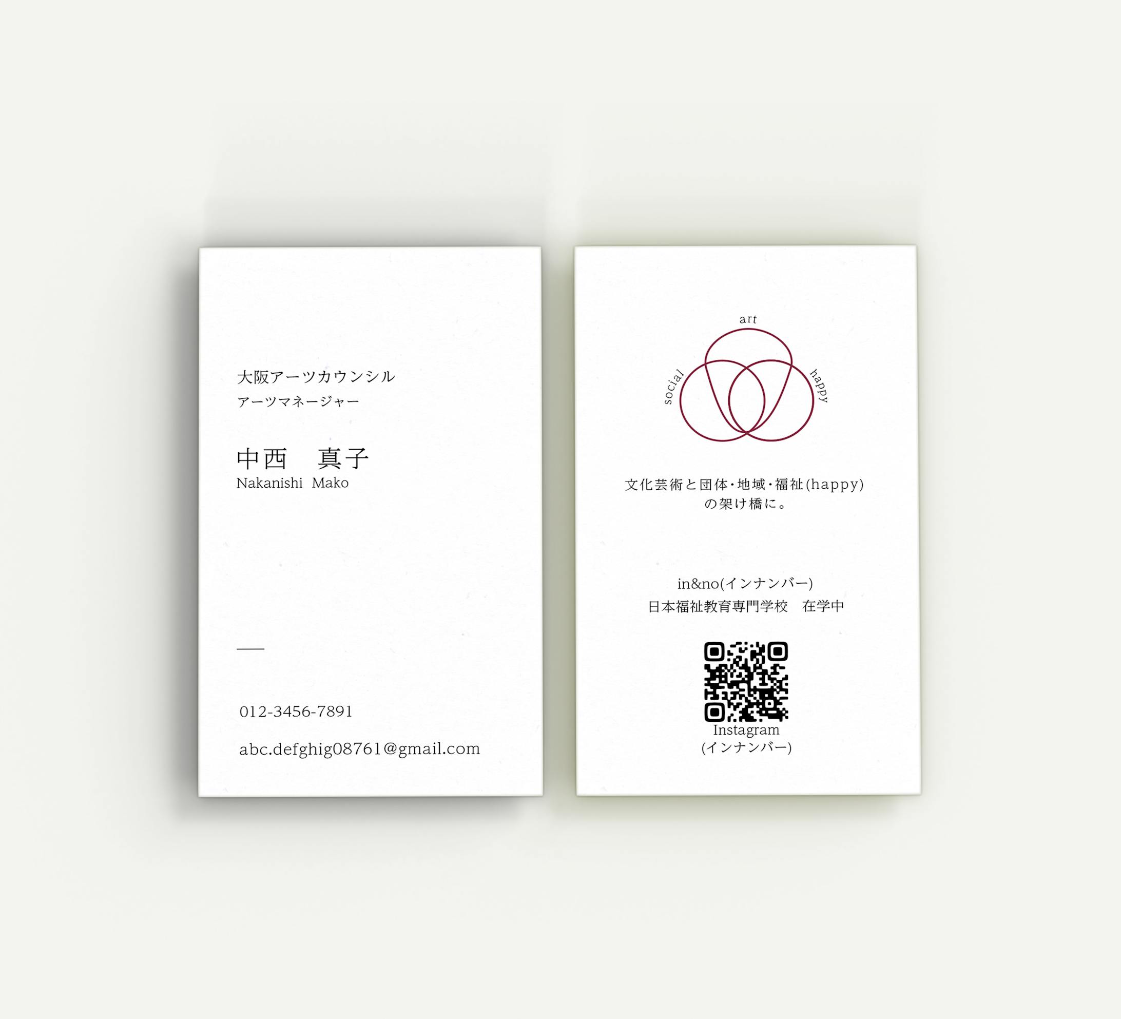 【名刺】中西真子様の名刺-1