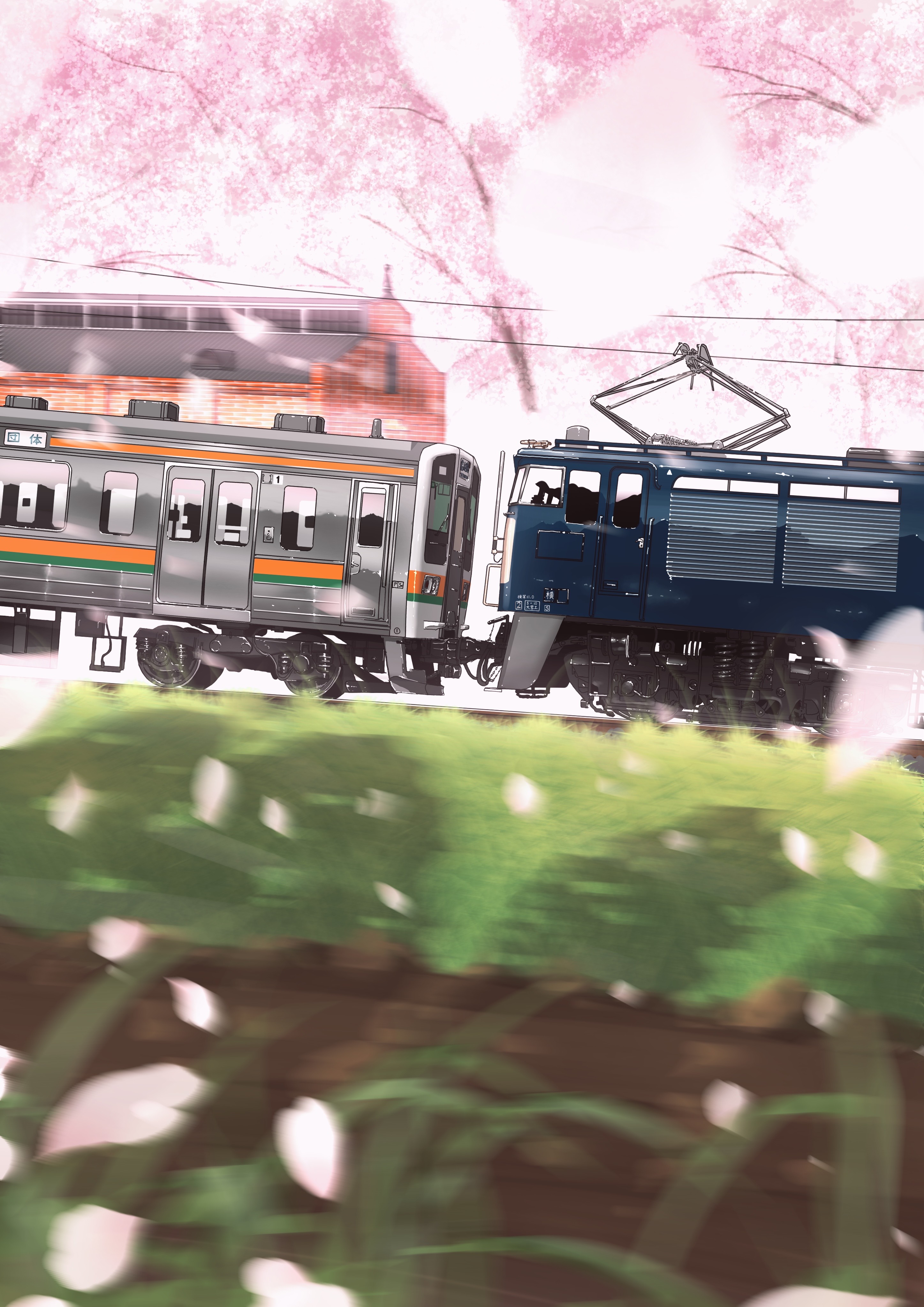 鉄道イベント告知用背景イラスト作成-1
