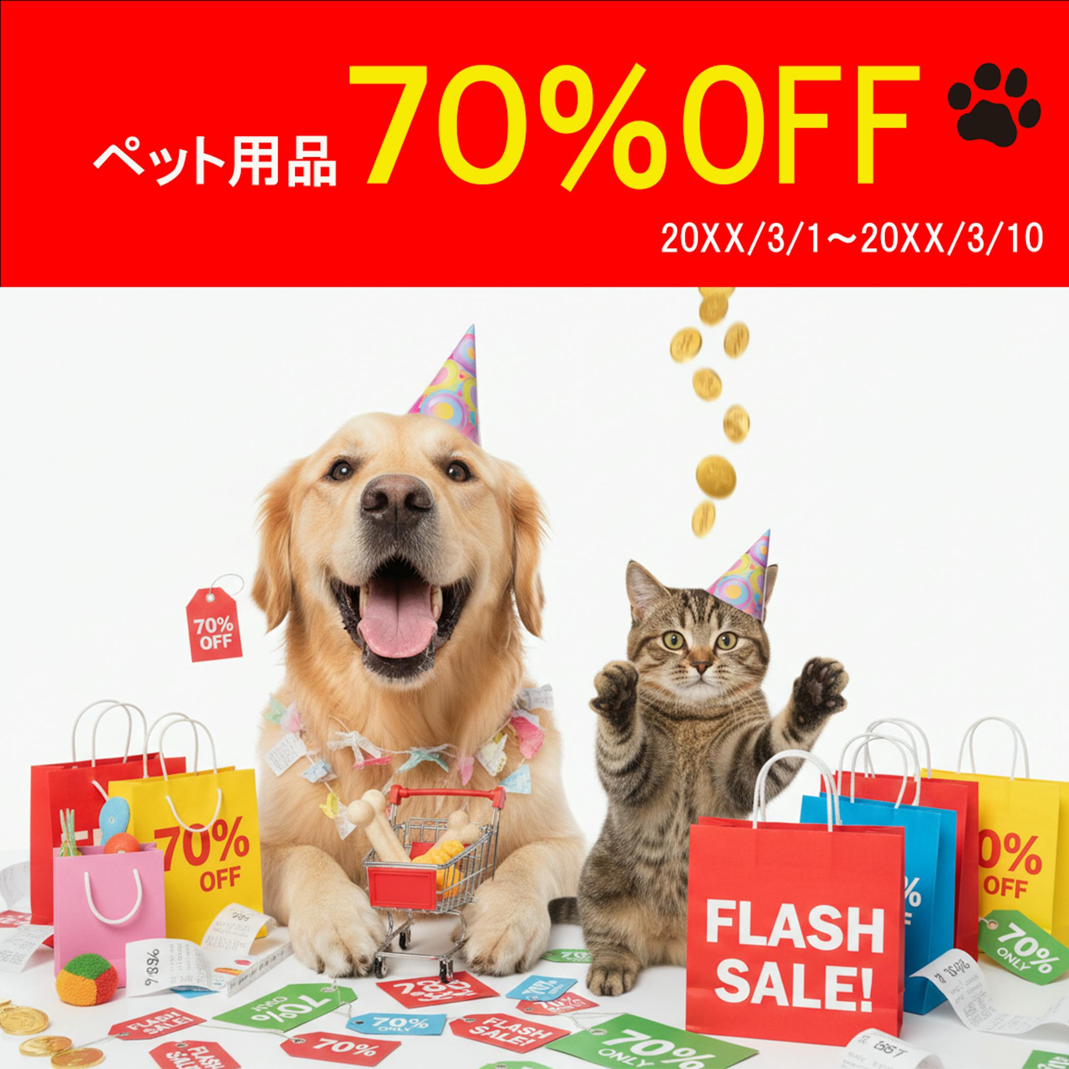 ペット用品セール告知-1
