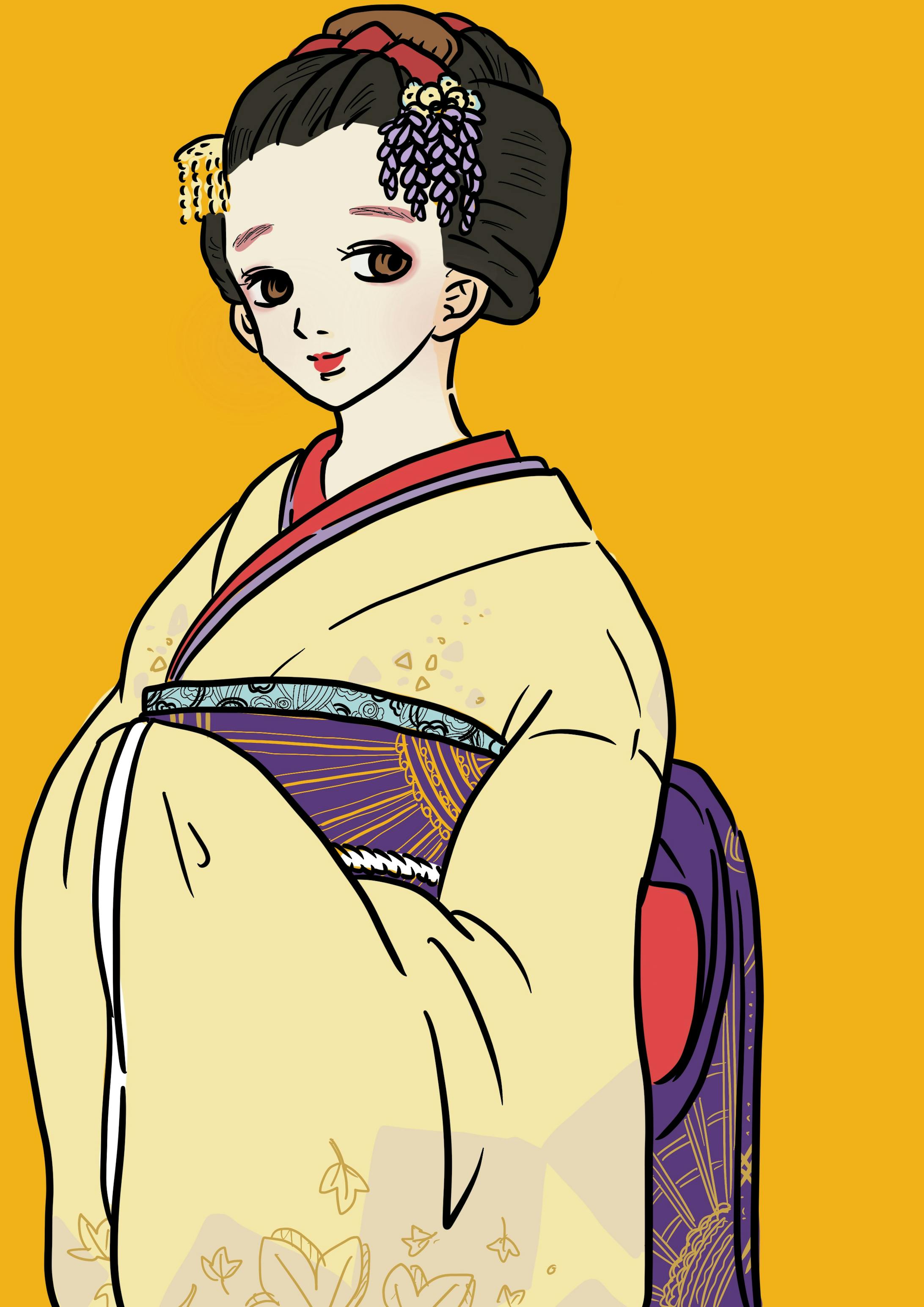 舞妓さんのイラスト 舞妓さんのイラスト