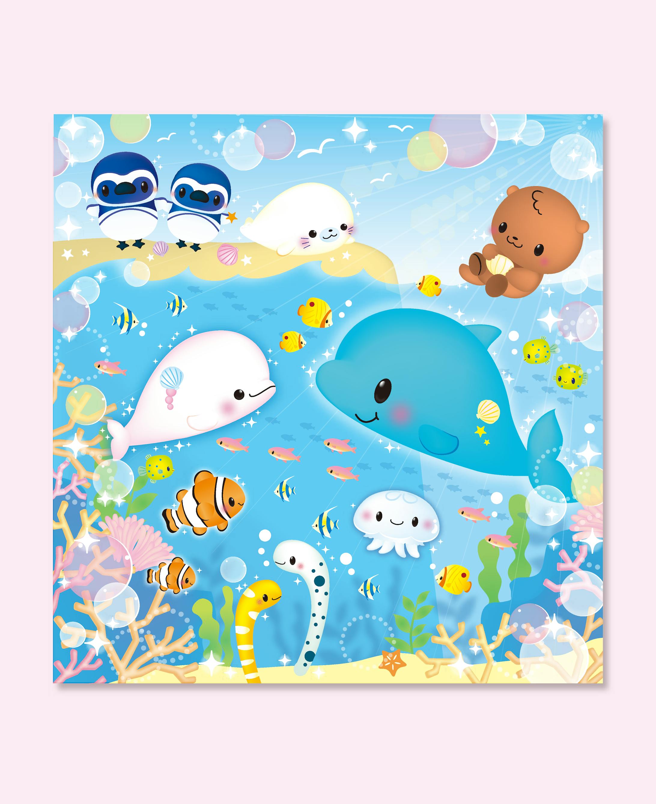 水族館オリジナルグッズ用イラスト 水族館オリジナルグッズ用イラスト