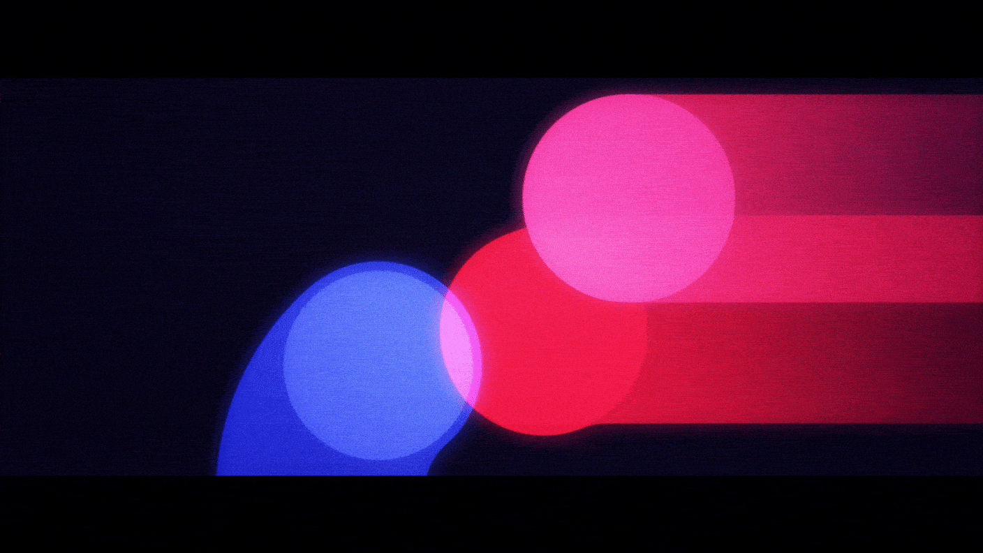 緑の光が重なる