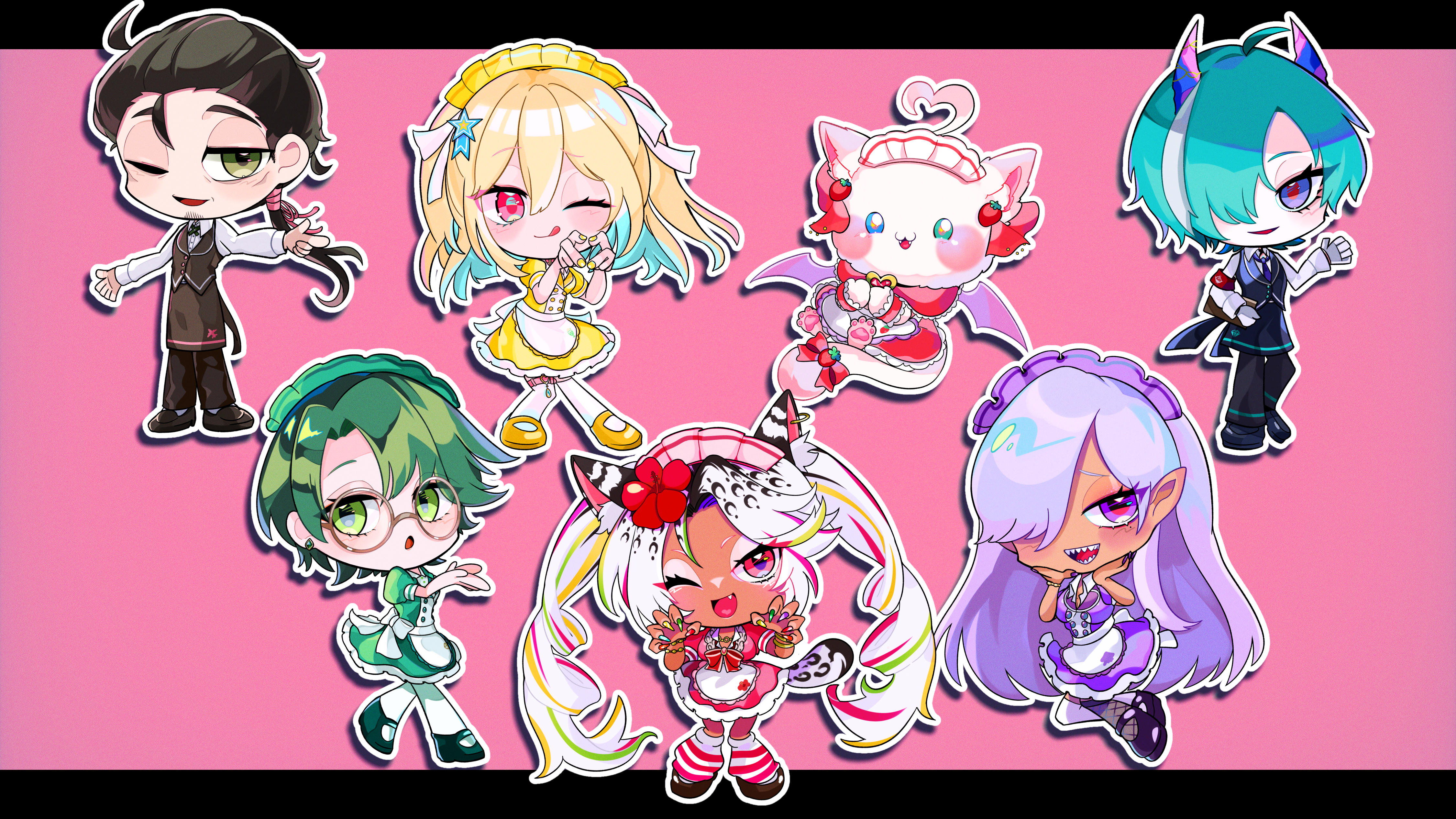 【WORK】심쿵~胸きゅん~ Vtuber CafeSDイラスト-1