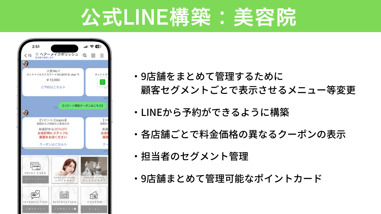 公式LINE構築：美容院-1