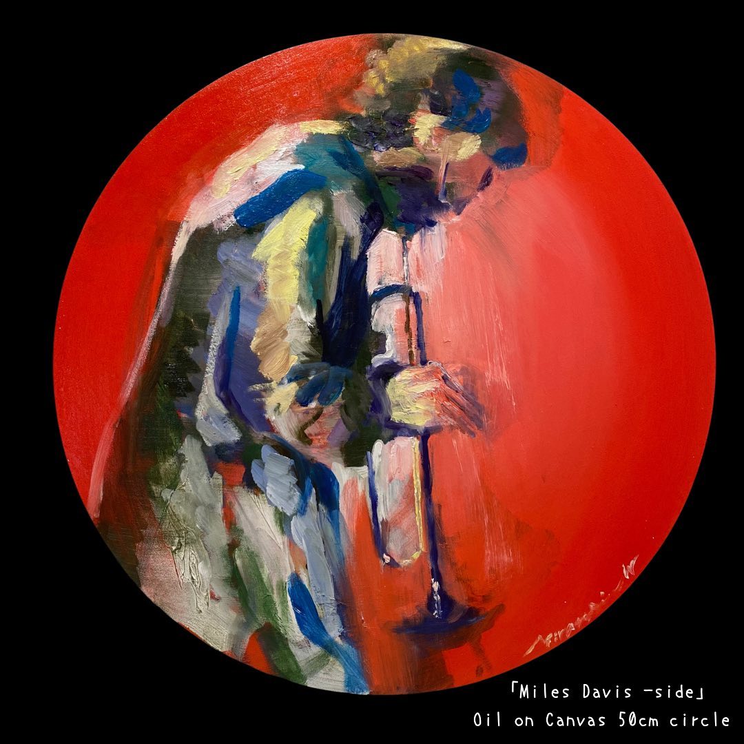 作品一点入荷しました】 “Miles Davis - side” Oil on Canvas 50cm