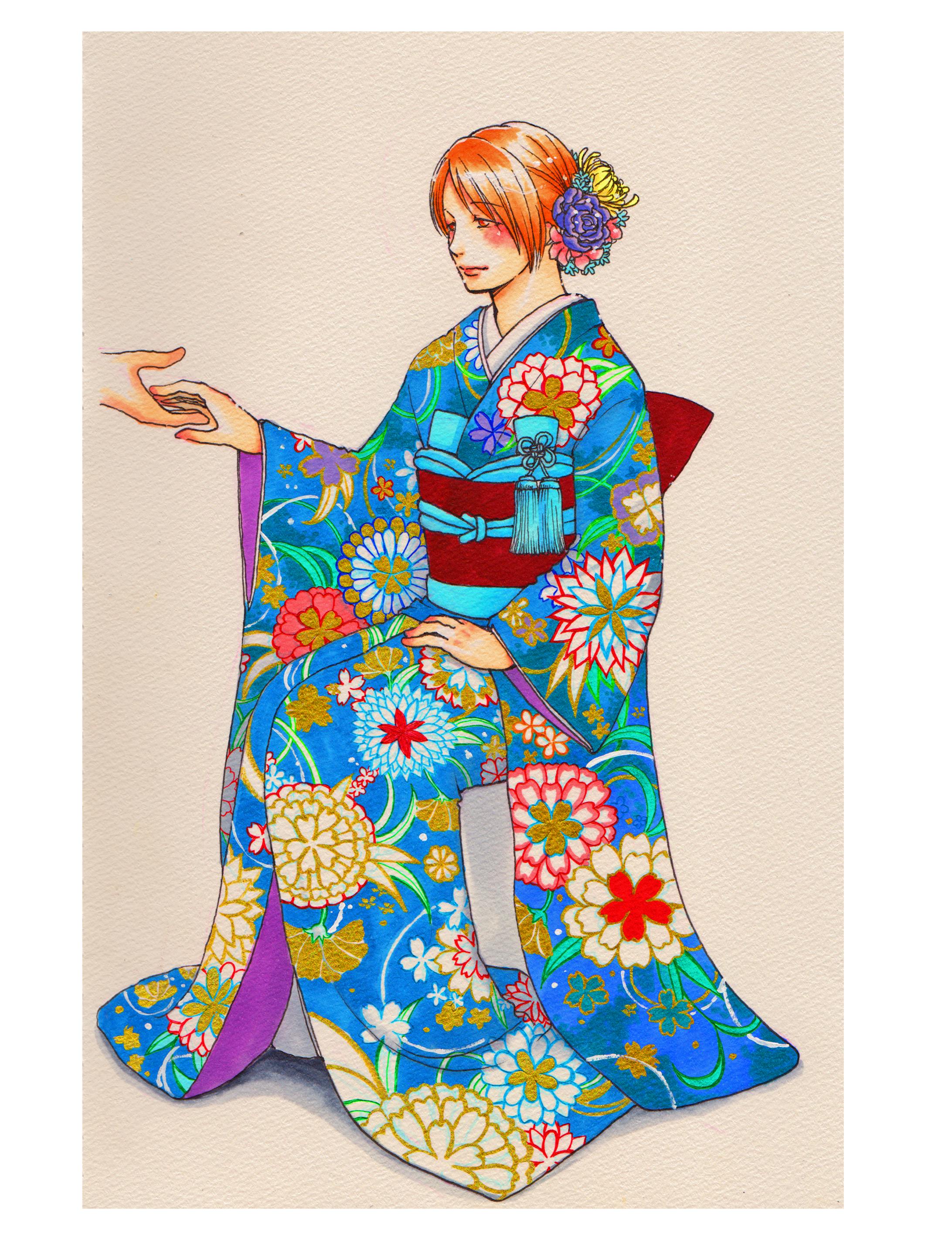 着物イラスト 着物イラスト