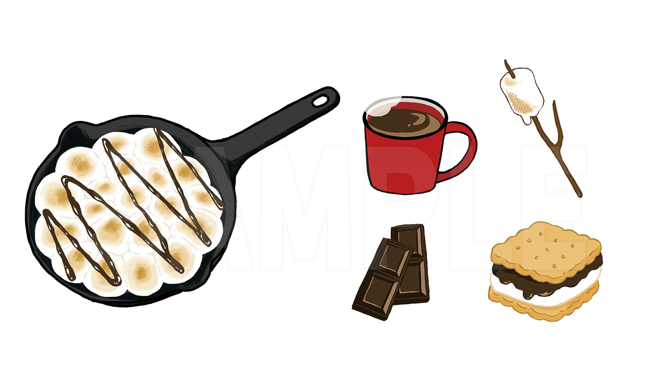 【イラスト素材】スモア・チョコレート-1