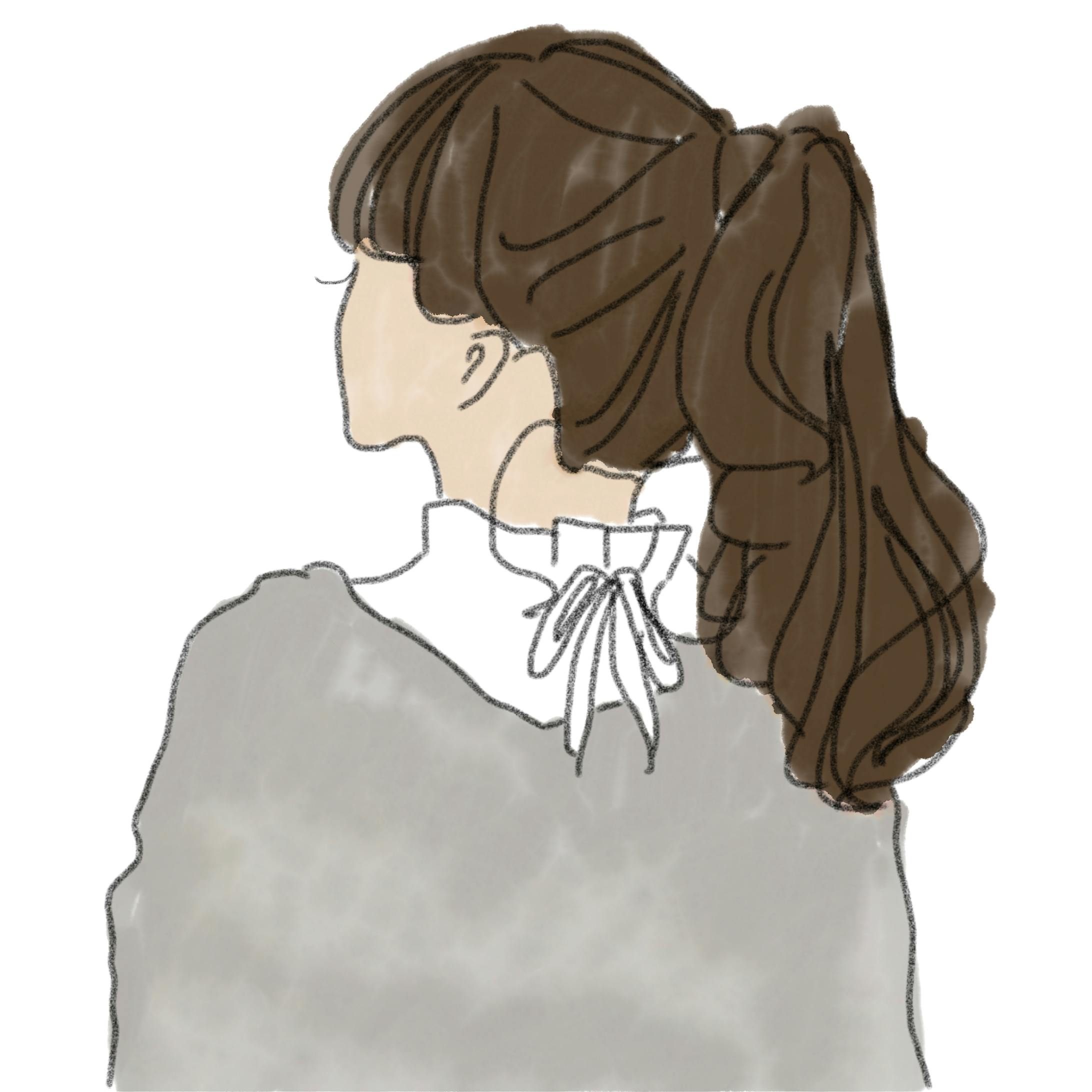 ポニーテール女性 イラスト ポニーテール女性 イラスト