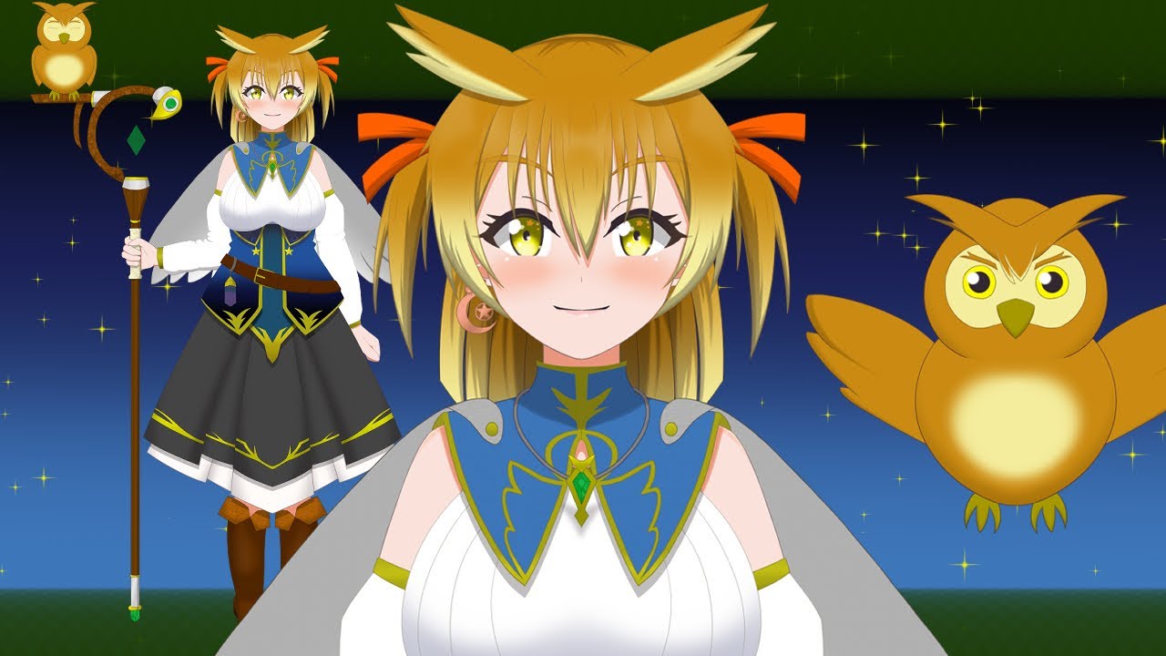 nizima販売用Live2Dモデル　ミミズク魔法使いちゃん