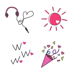 LINE絵文字スタンプ　ハートを使った絵文字