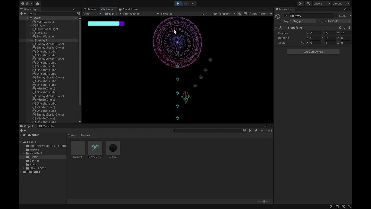 シューティングゲーム(改善点過多)