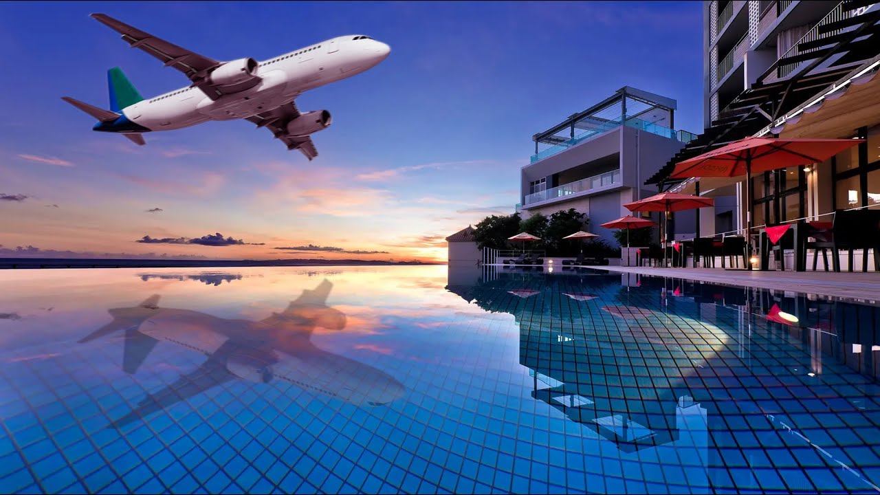 Our hotel is right in front of the plane's take-off and landing! 【Okinawa Senagazima Hotel】