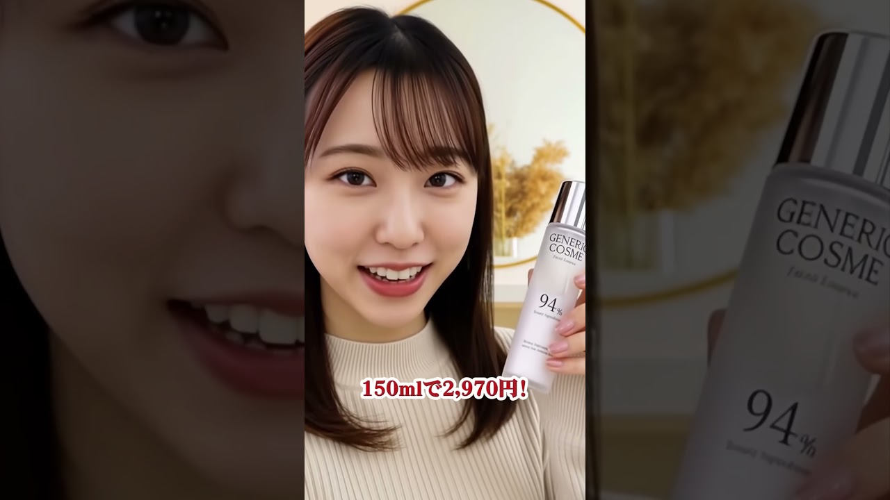 SNS商品PR用AIショート動画 化粧水