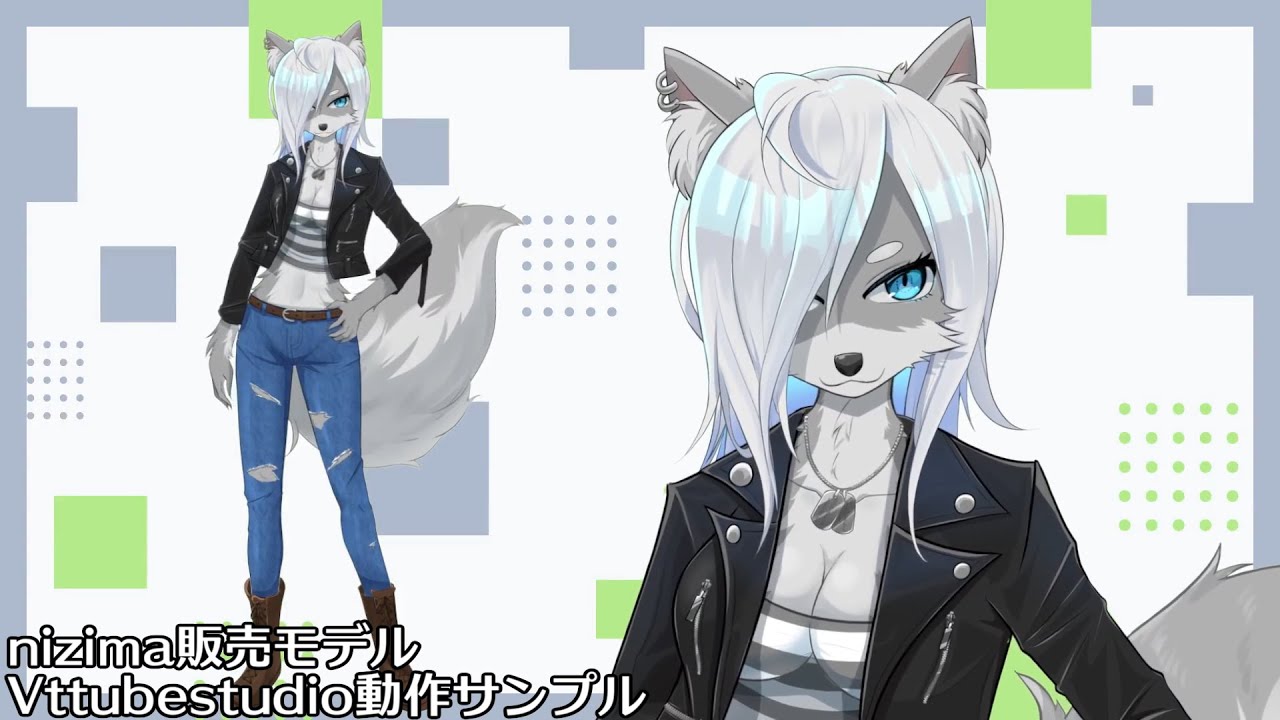 【nizima販売Live2Dモデル】狼獣人の女性【サンプル動画】
