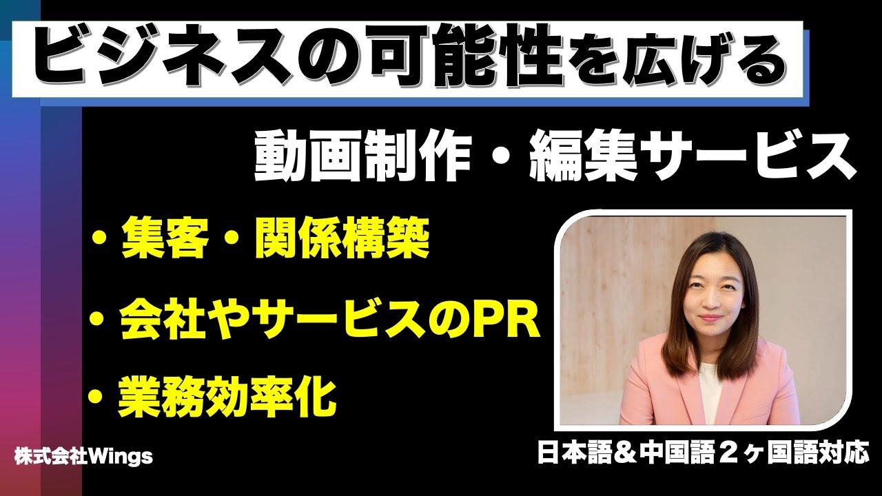 ビジネスの可能性を広げる　動画制作・編集サービスのご紹介