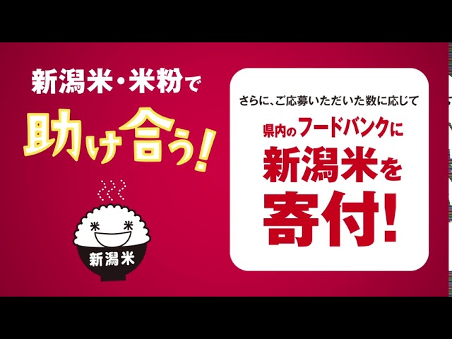 「新潟米・米粉を食べようキャンペーン　ごはんでGO!!米粉もGO!!」CM動画