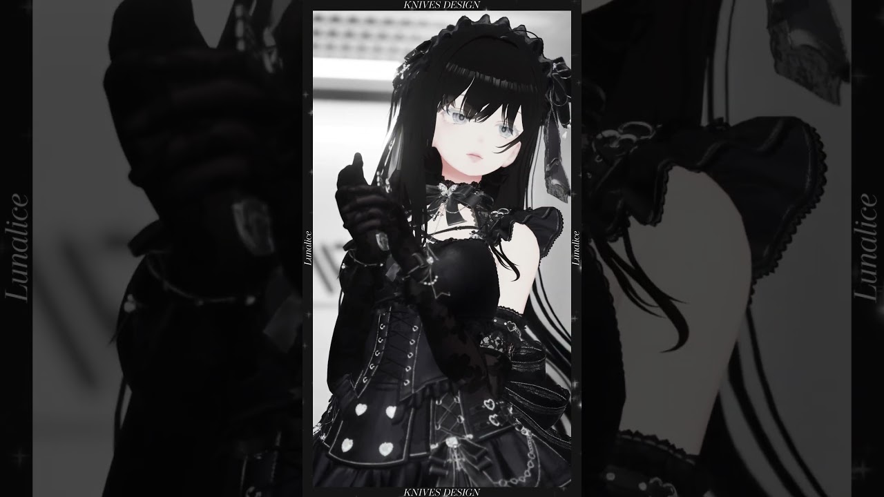 【VRChat 衣装紹介】LUNALICE - KNIVES DESIGN [Black] #vrchat