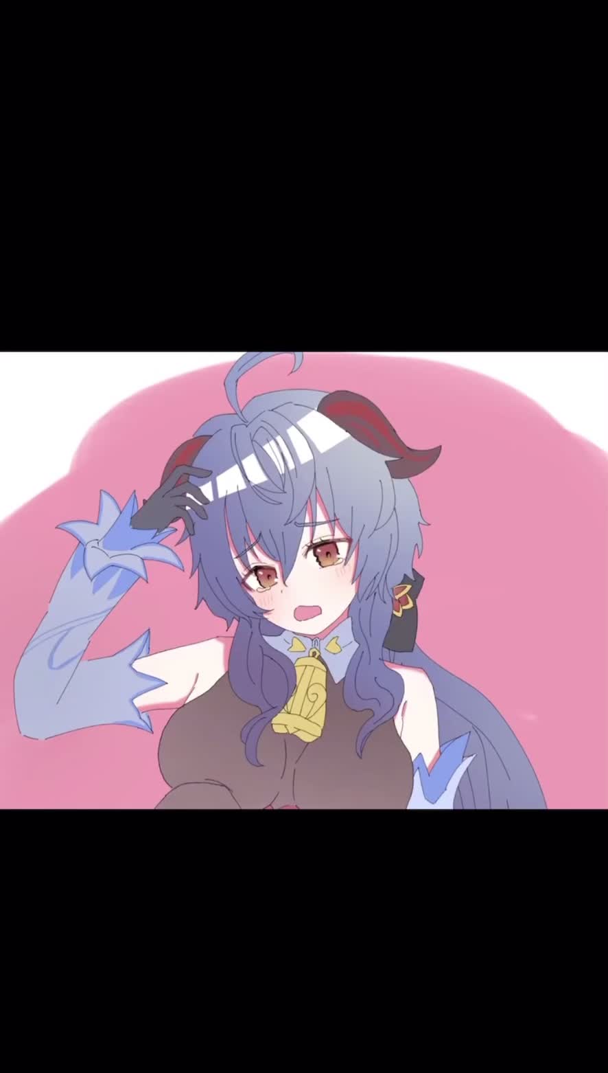 瞬きする甘雨さん