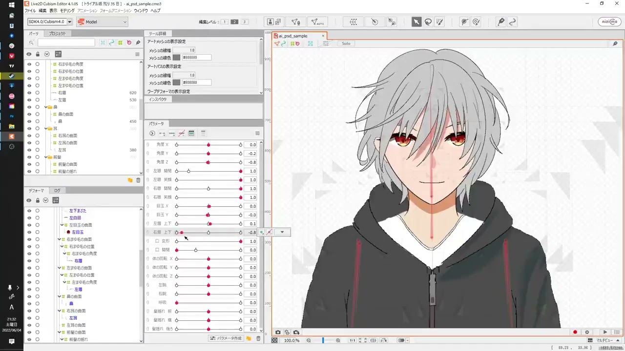 Live2Dモデリング 習作
