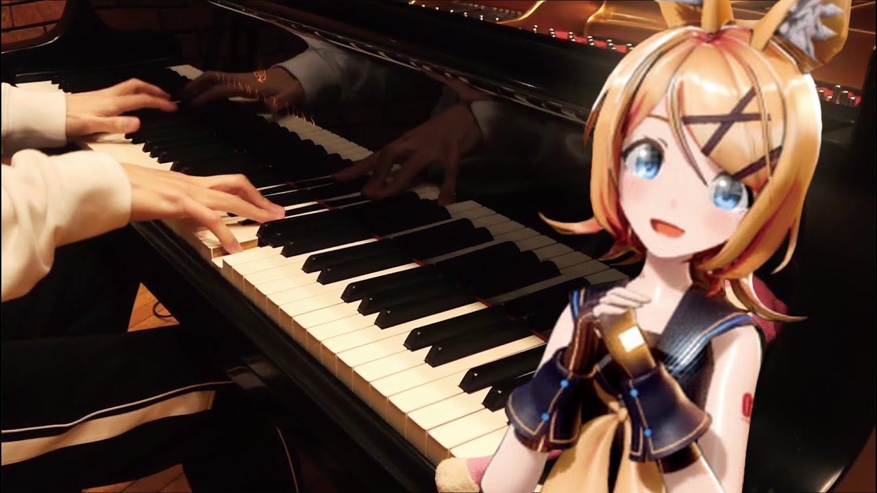 鏡音リンちゃんがピアノに座って歌ってくれました【アマツキツネ】