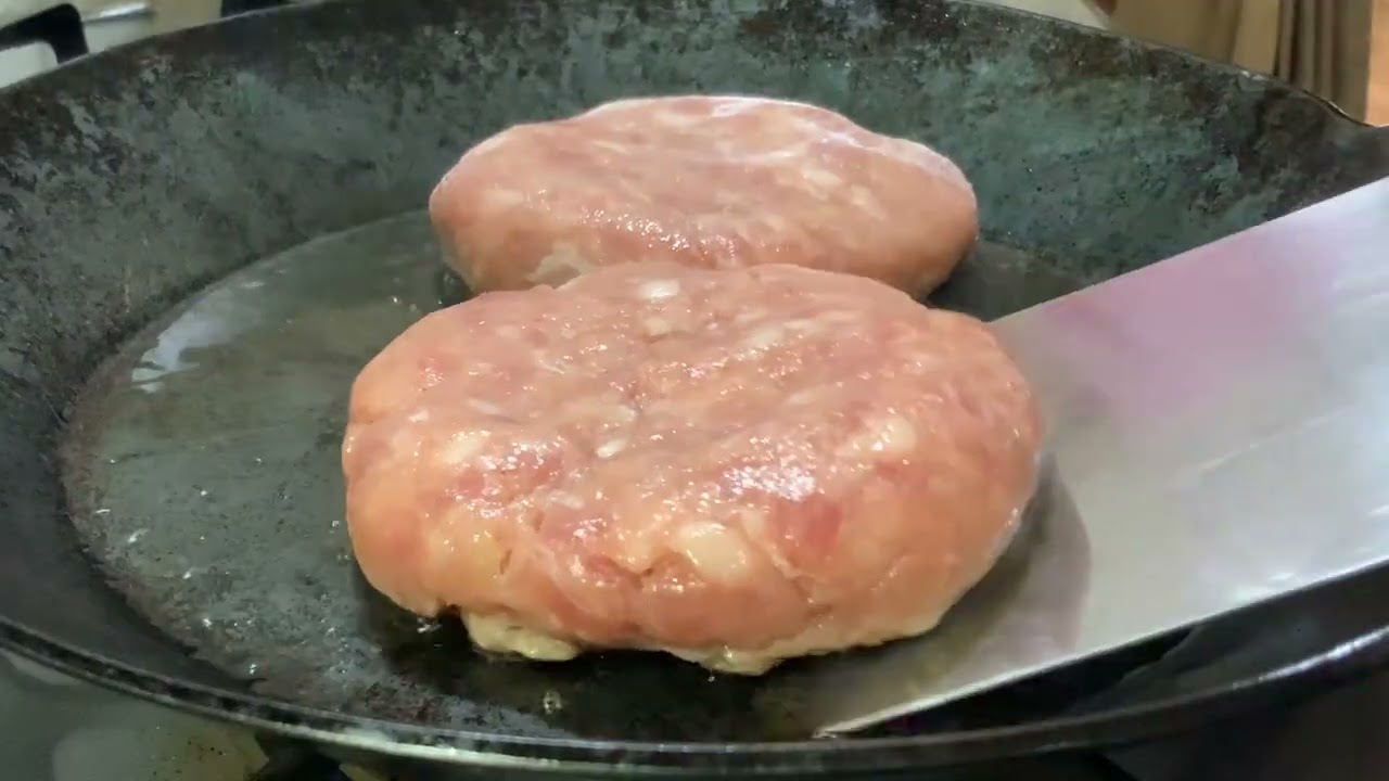 ハンバーグを焼く動画〜Video of grilling hamburgers〜　#hamburg #ハンバーグ #デカ盛り  #asmr