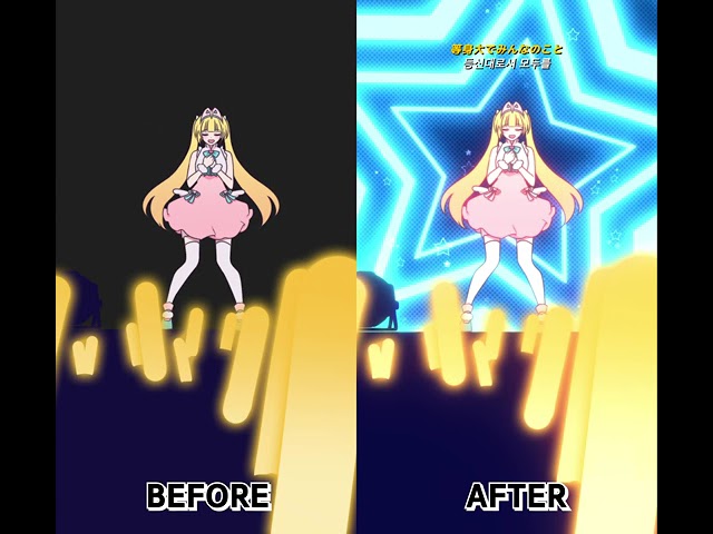 [징버거 쇼츠]  YOASOBI - アイドル COVER VFX 비교본