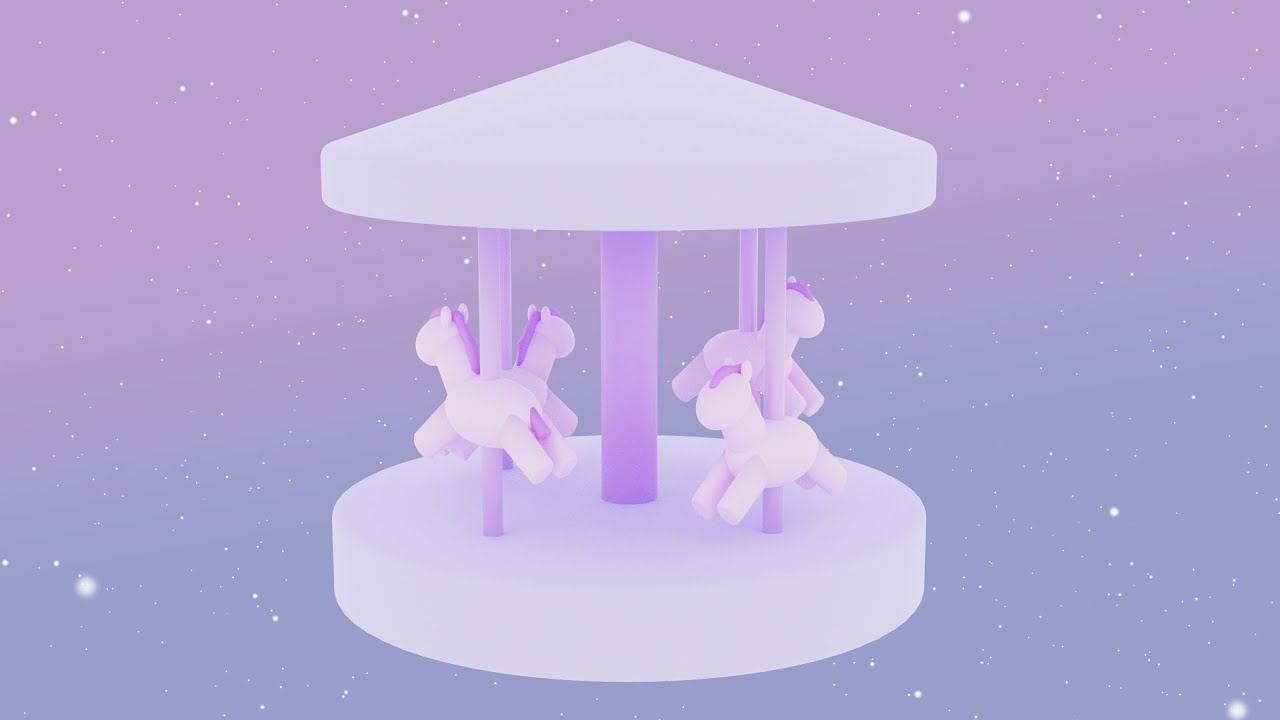 【3Dモデル】メリーゴーラウンド　アニメーション