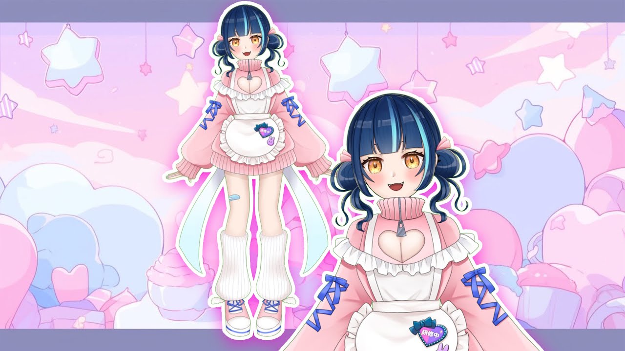 live2dモデリング、女の子