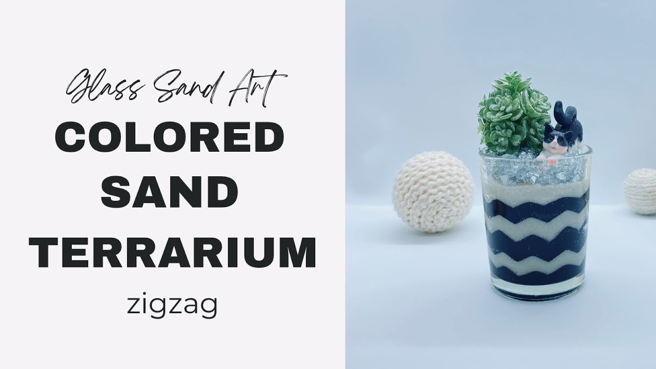 【How to Make Zig Zag Design】 Colored Sand  / Terrarium / Handmade Decor