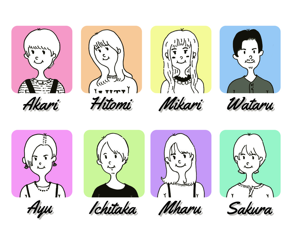 ほんのり似てる可愛い似顔絵をお描きします 絵本のようなほっこり可愛いアイコンです | アイコン作成 | ココナラ