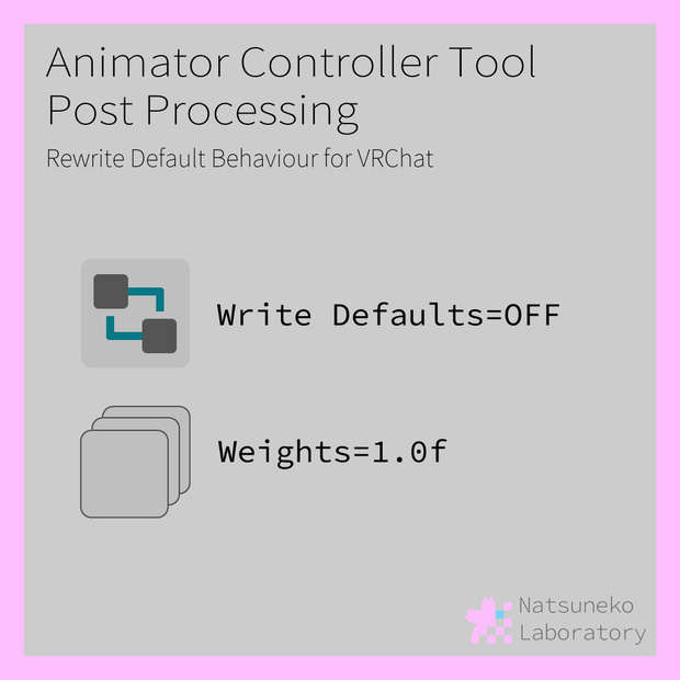 VRChat での事故防止に「Animator Controller Tool Post Processing」 - Natsuneko Laboratory - BOOTH